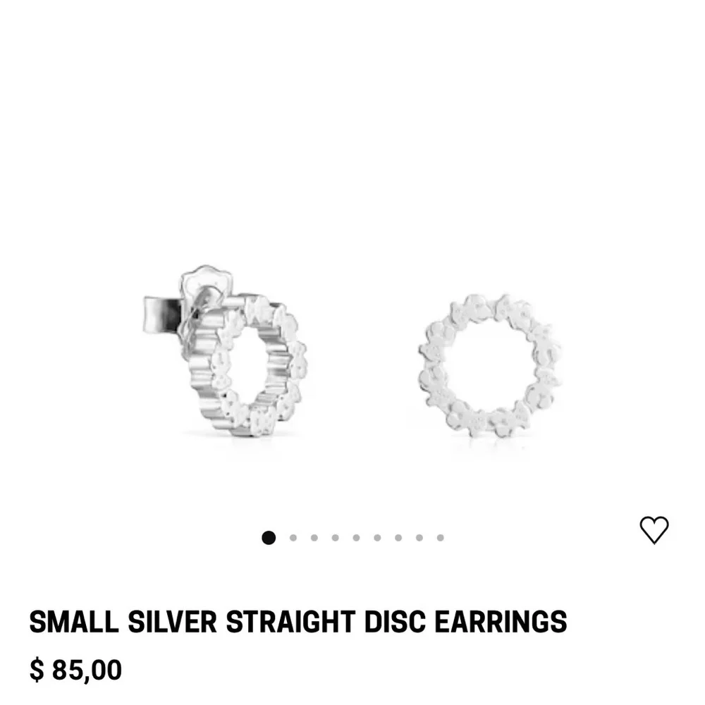 Tous Small Silver Disc Earrings - Picture 2 of 4